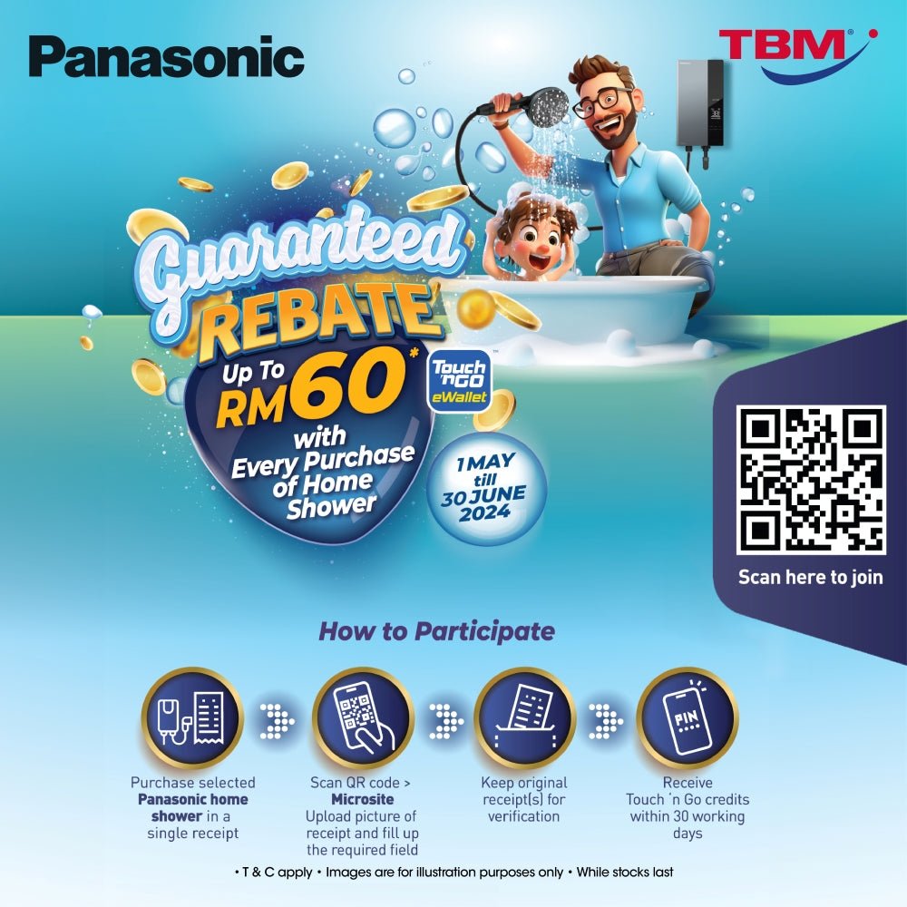 TBM x Panasonic Guaranteed Rebate | 1 May - 30 June 2024 - TBM Online