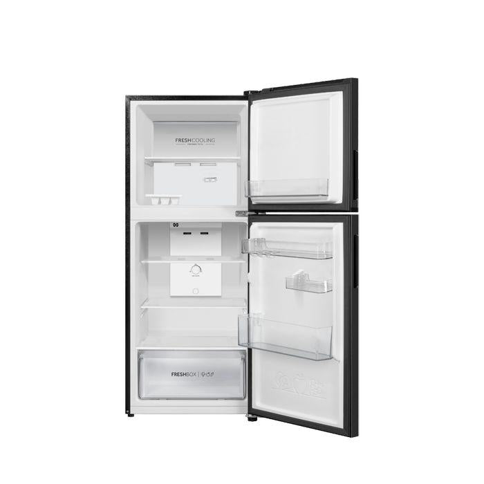 Haier 2 Doors Fridge 240L Non-Inverter Metal Finishing Dark Grey