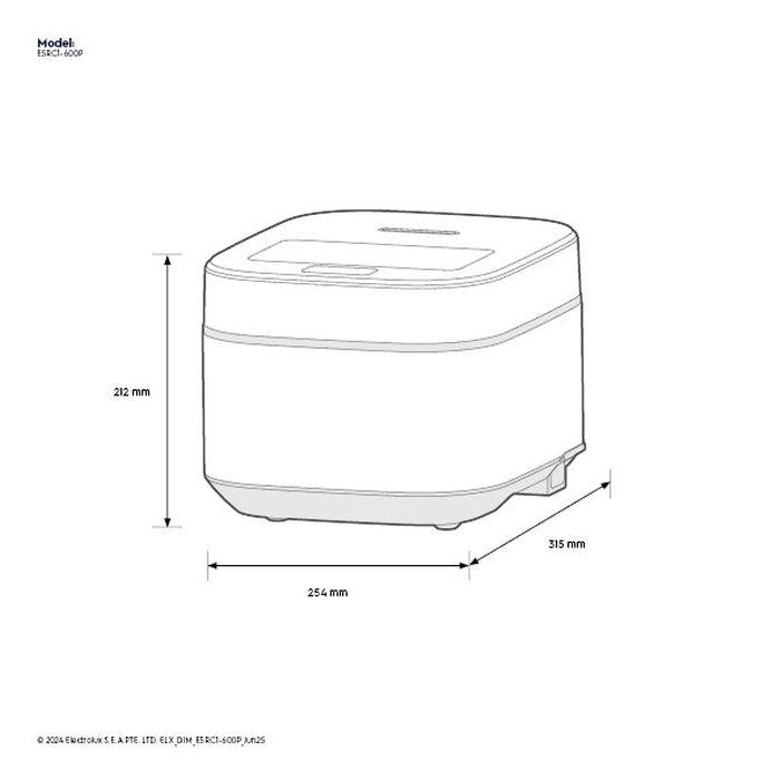Electrolux E5RC1-600P 1.4L Rice Cooker Non Stick Inner Pot And Auto Keep Warm