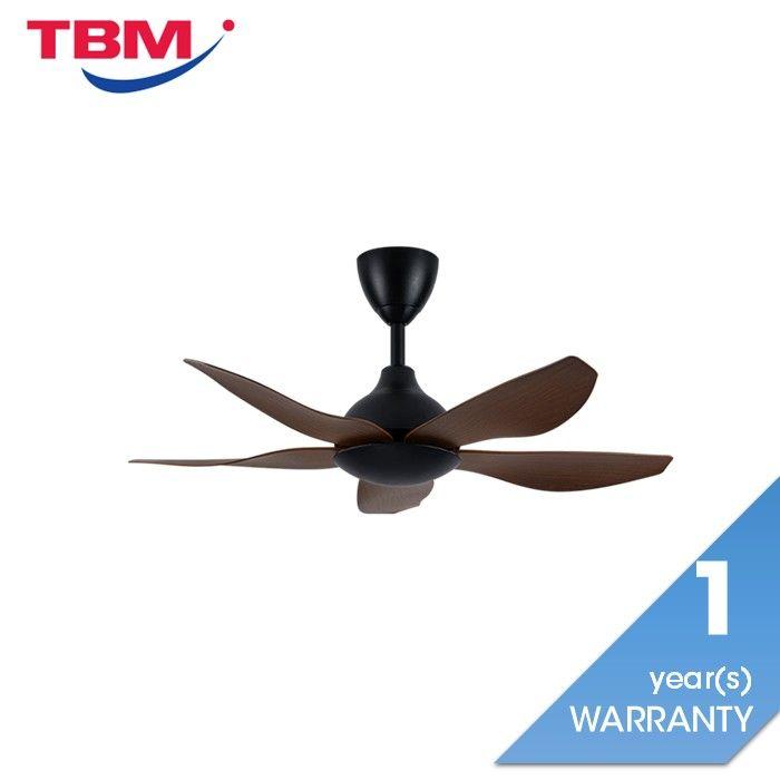 Alpha Vannus SENI-5B/40 WALNUT/MB Ceiling Fan 40" 5 Blades Walnut