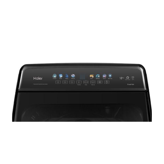 Haier HWM180-B2158B Top Load Washer 18kg DM Inverter Motor Glass Lid Fully Auto