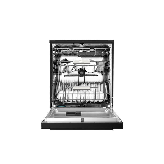 Haier Freestanding Dishwasher Black Glass Dark Grey