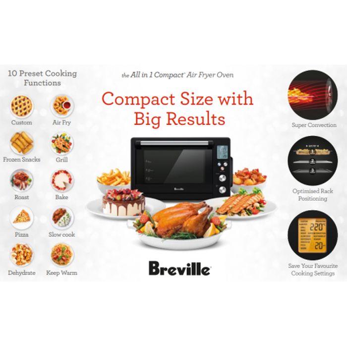 Breville LOV660 24.0L Compact Air Fryer Oven All-In-One Matt Black