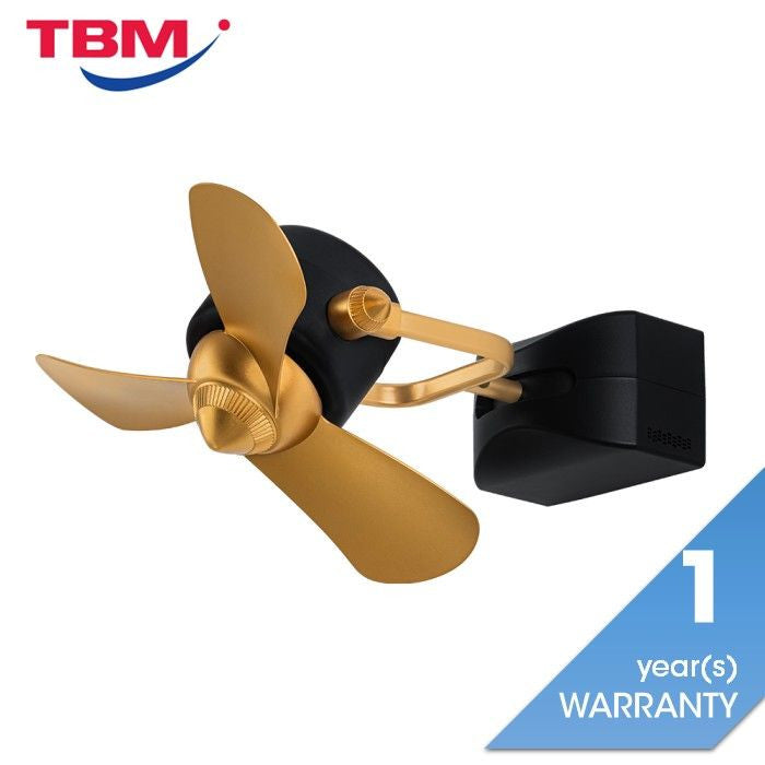 Alkova KONA WALL-3B/16 MAJESTIC GOLD/MB 16" Ceiling Fan 3 Blades Majestic Gold Matt Black