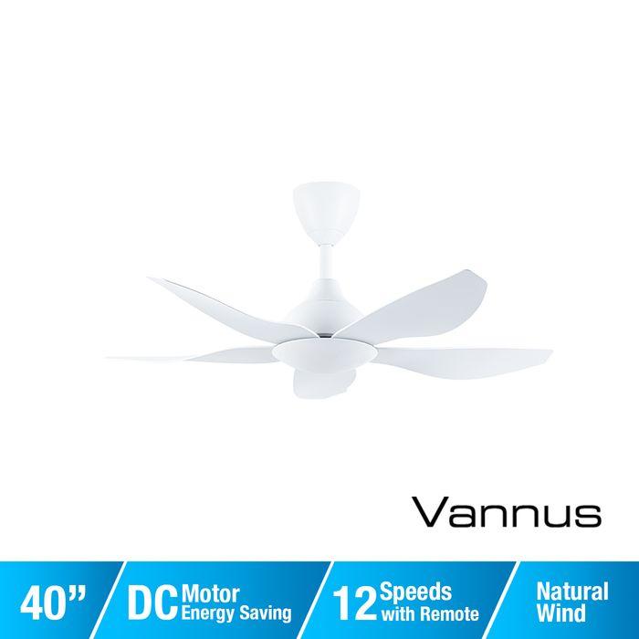 Alpha Vannus SENI-5B/40 MATT WHITE Ceiling Fan 40" 5 Blades Matt White