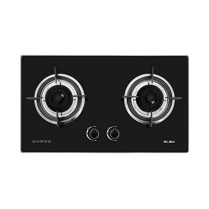 Elba EGH-M8442G(BK) Glass Hob 2 Burners Temperred Glass Black