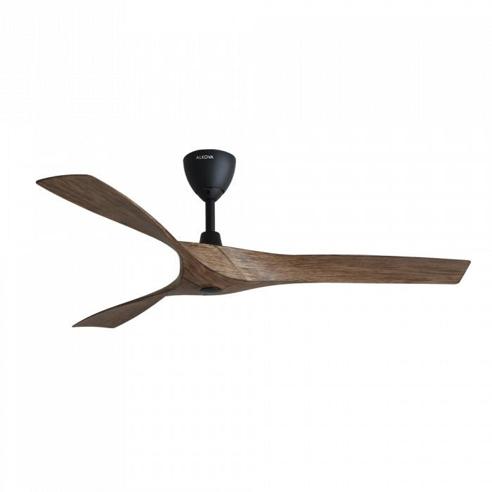Alkova AXIS 3B/56 OAK/MB Ceiling Fan 56" 3 Blades with Remote Oak Matt Black | TBM Online