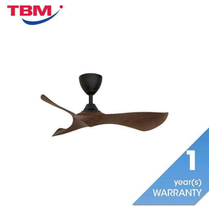 Alkova KOKO G2 3B/40 WALNUT/MB Ceiling Fan 3 Blades 40 Inch Walnut Matt Black | TBM Online