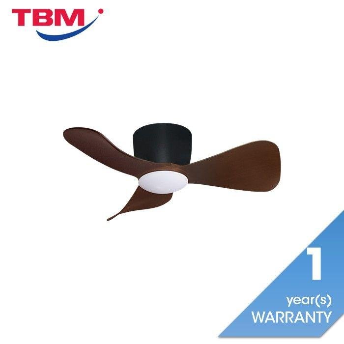 Alpha Alkova MILI-3B/33 LED HG WALNUT/MB Ceiling Fan 33" 3 Blades Walnut Matt Black | TBM Online
