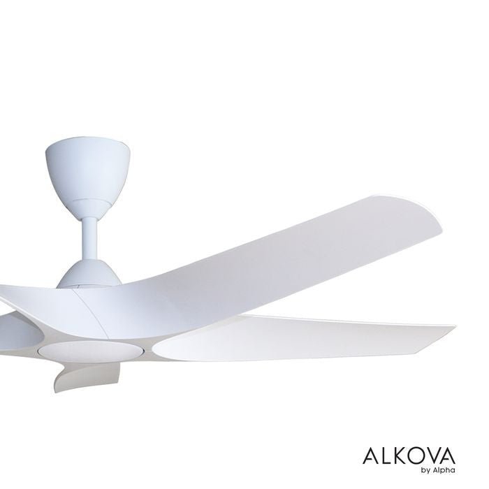 Alkova AXIS 5B/56 LED MATT WHITE Ceiling Fan 56" 5 Blades LED Matt White | TBM Online