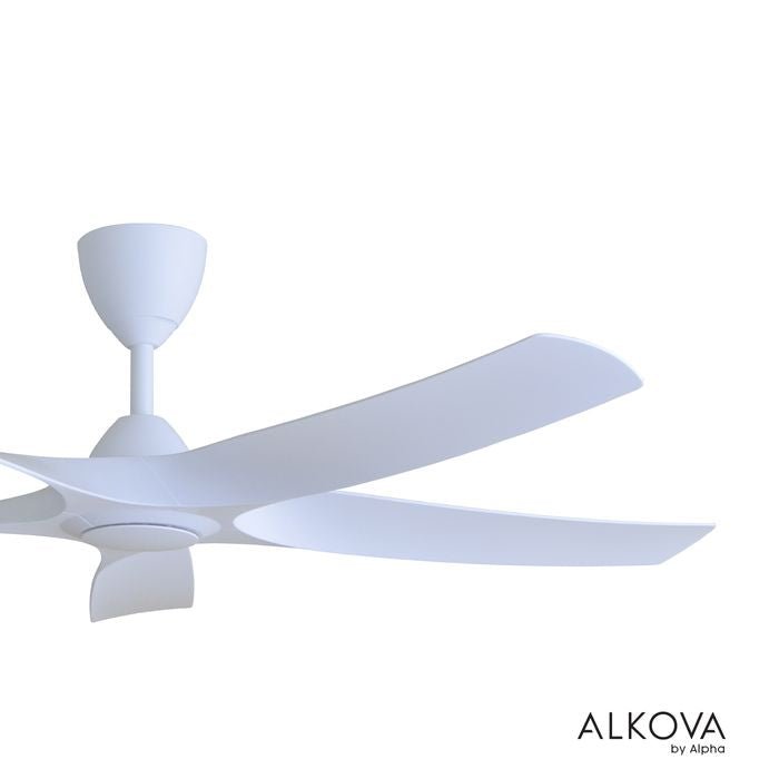 Alkova AXIS 5B/56 MATT WHITE Ceiling Fan 56" 5 Blades Matt White | TBM Online
