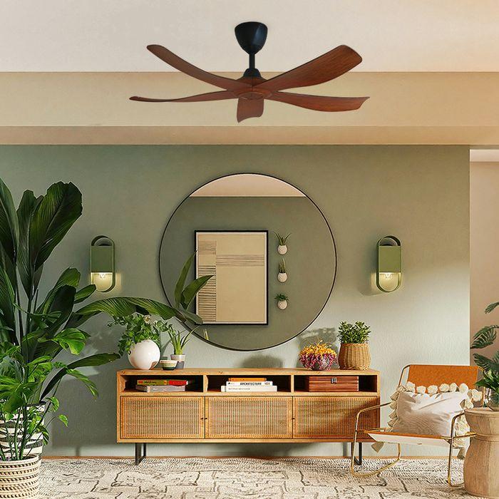 Alkova ESTELL 5B/46 DARK KOA 46" Ceiling Fan 5 Blades Dark Koa | TBM Online