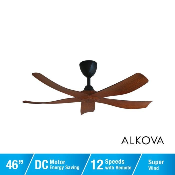 Alkova ESTELL 5B/46 DARK KOA 46" Ceiling Fan 5 Blades Dark Koa | TBM Online