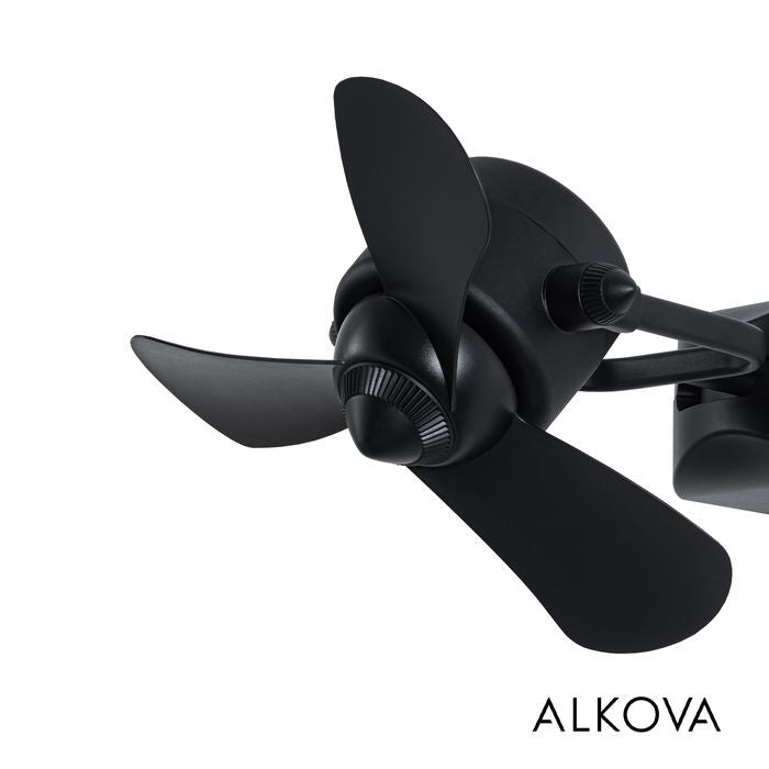 Alkova KONA W - 3B/16 MATT BLACK 16" Ceiling Fan 3 Blades Matt Black | TBM Online