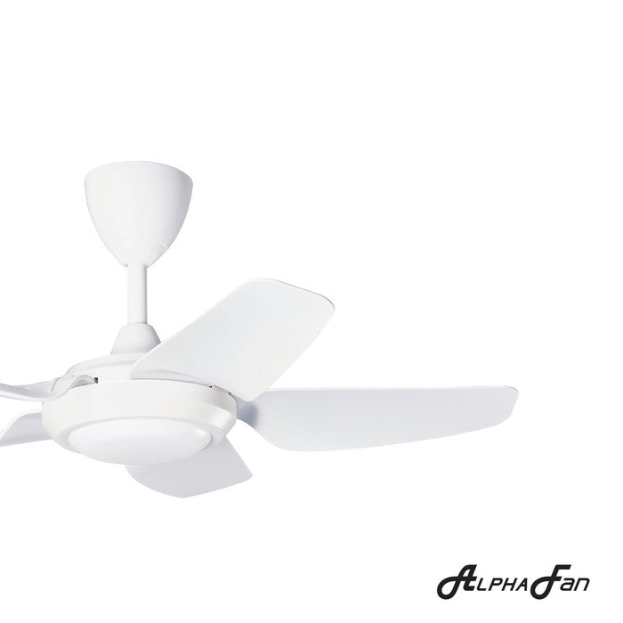 Alpha PRIMA 5B/40 LED MATT WHITE Ceiling Fan 5 Blades 40 Inch LED Motor DC Matt White | TBM Online
