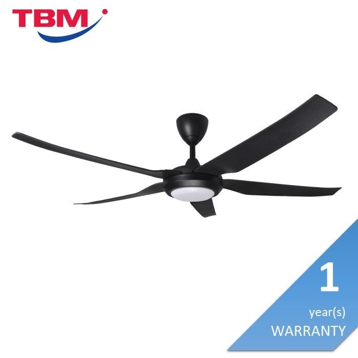 Alpha PRIMA 5B/56 LED MATT BLACK Ceiling Fan 5 Blades 56 Inch LED Motor DC Matt Black | TBM Online