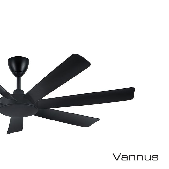 Alpha TORA - 7B/62 MATT BLACK Tora 62" Ceiling Fan DC Motor 7 Blades Matt Black | TBM Online