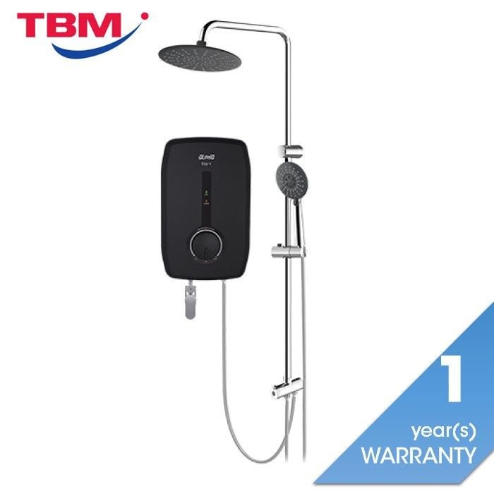 Alpha EZY - E RAINSHOWER MATT BLACK Rainshower Non Pump 3.6kW Matt Black | TBM Online