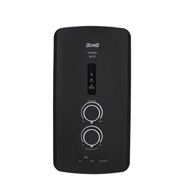 Alpha IM - 9I PLUS R/S MATTE BLACK SP (M/B - G12) 4.5KW Home Shower Rainshower With DC Pump Super Power 4.5KW All Matte Black | TBM Online