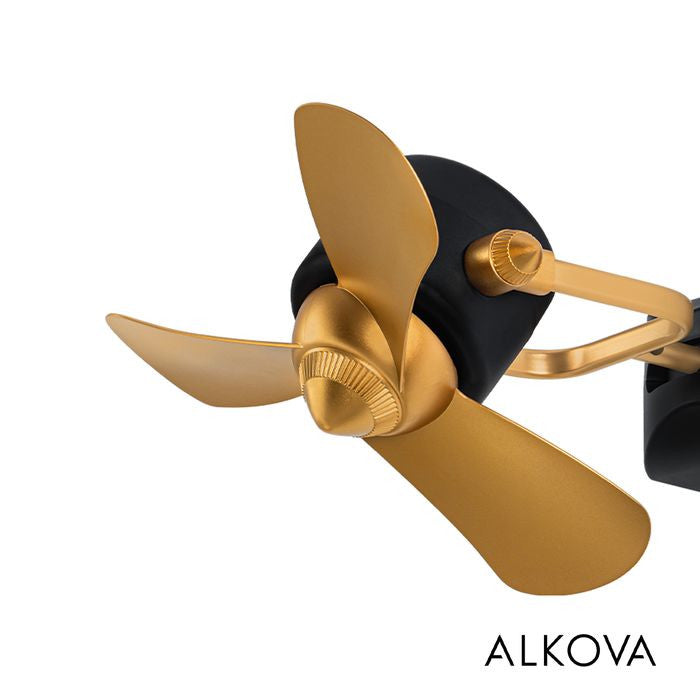 Alkova KONA WALL-3B/16 MAJESTIC GOLD/MB 16" Ceiling Fan 3 Blades Majestic Gold Matt Black