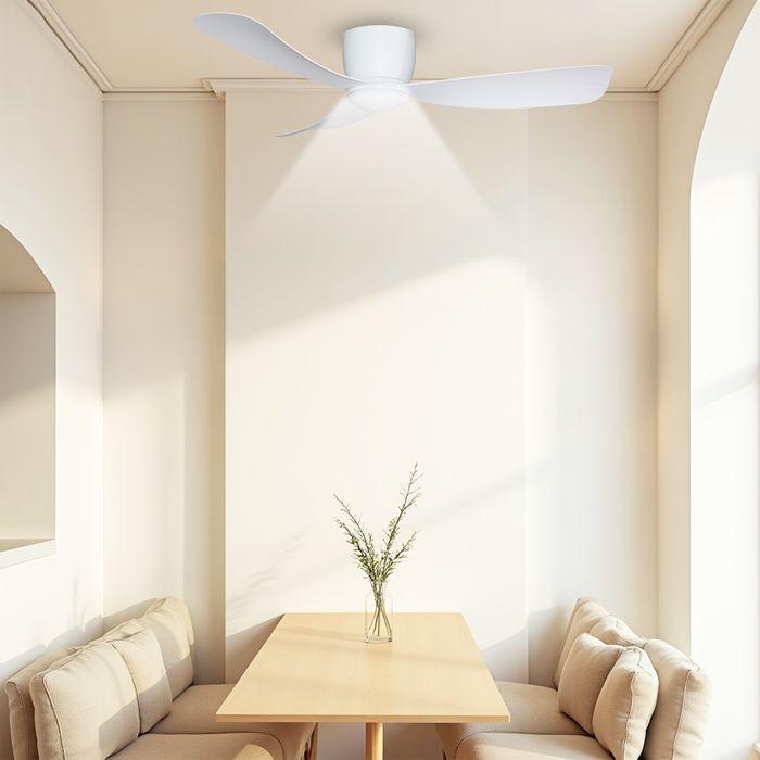 Alpha Alkova MILI-3B/52 LED HG MATT WHITE Ceiling Fan 52" 3 Blades Matt White