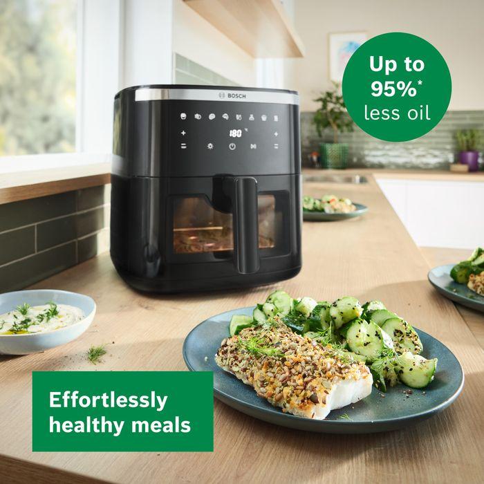 Bosch MAF671B0GB 7.2L Air Fryer Illuminated Interior Double Layer Black | TBM Online