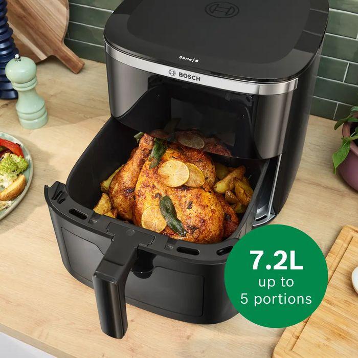 Bosch MAF671B0GB 7.2L Air Fryer Illuminated Interior Double Layer Black | TBM Online