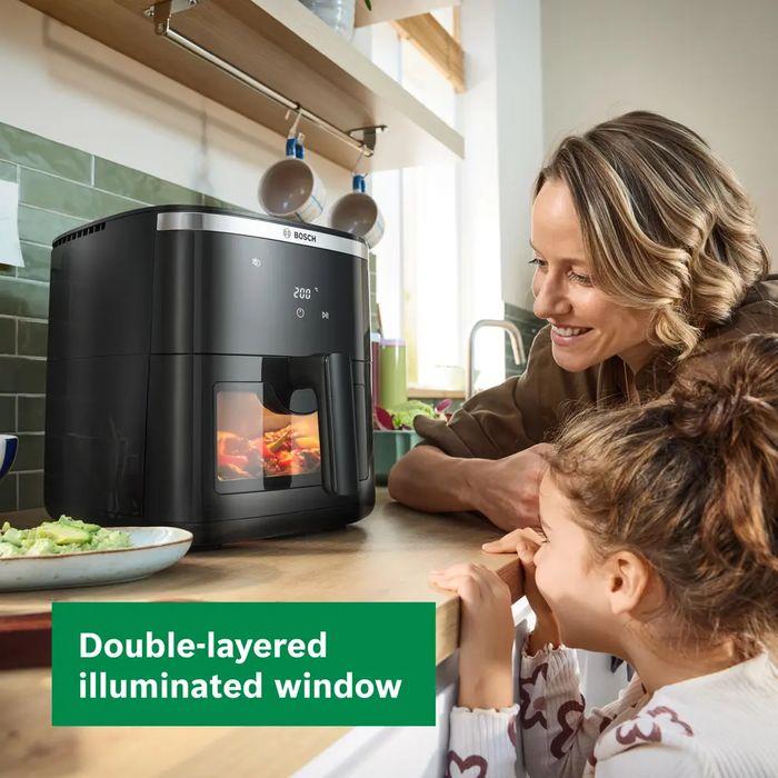 Bosch MAF671B0GB 7.2L Air Fryer Illuminated Interior Double Layer Black | TBM Online