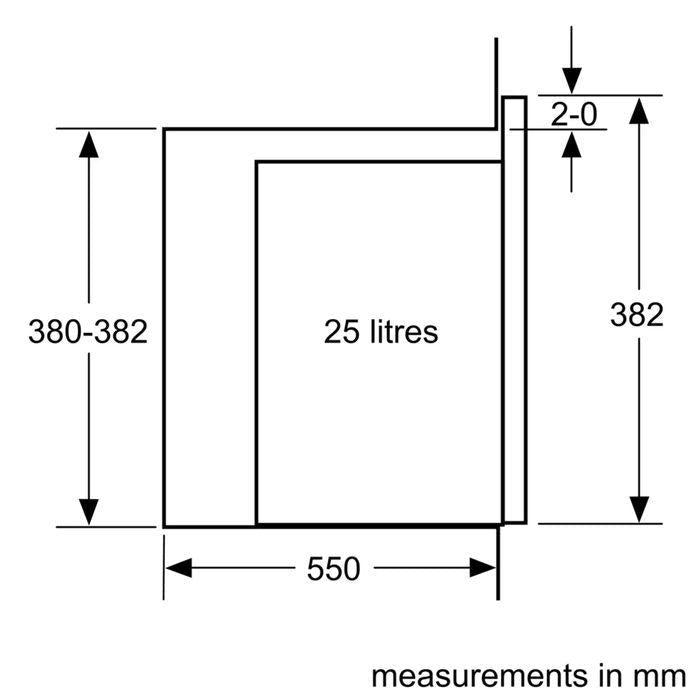 Bosch BEL554MB2M 25L Built-In Microwave Oven Series 6 | TBM Online