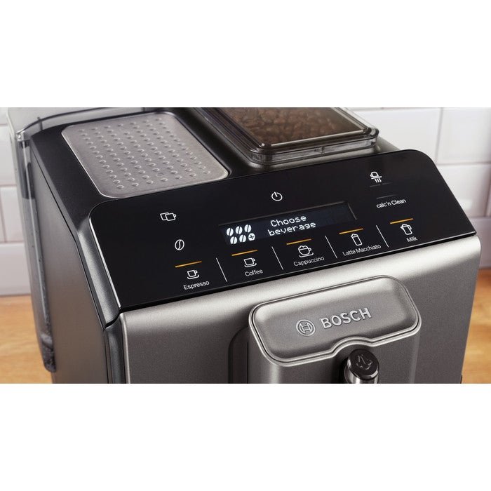 Bosch TIE20504 Fully Automatic Coffee Machine Verocofe Diamond Titanium Metallic | TBM Online