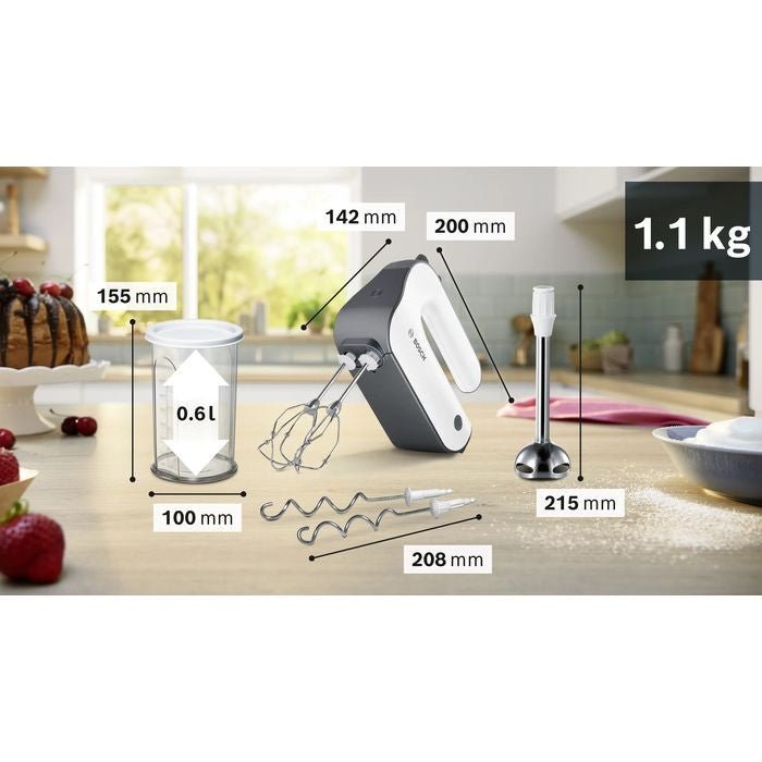 Bosch MFQ49700 Hand Mixer 850W White/Dark Silver | TBM Online