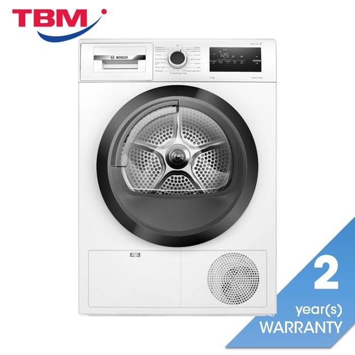 Bosch WTH85008SG Heat Pump Dryer 8kg White | TBM Online