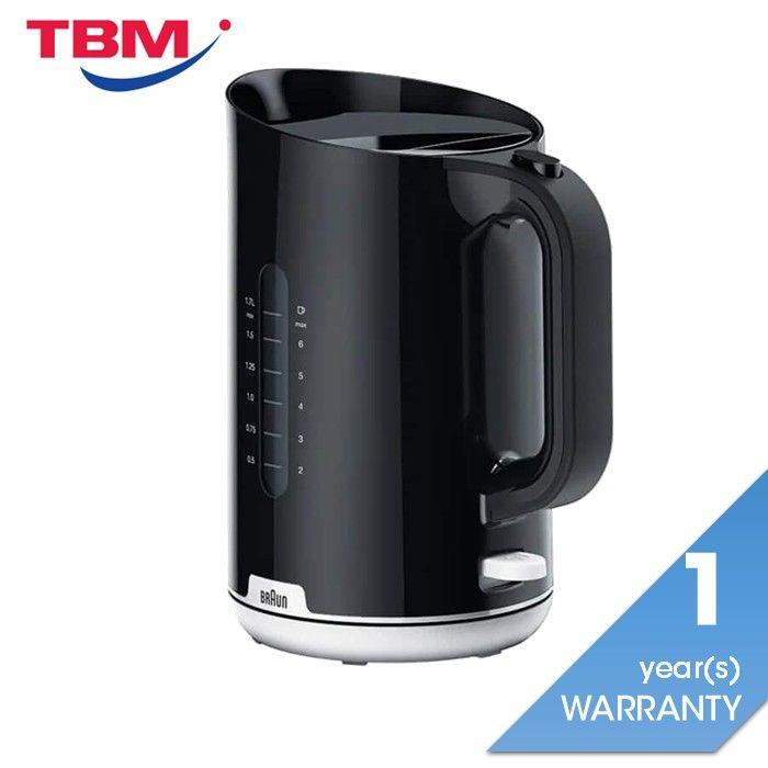 Braun WK1100BK 1.7L Kettle Breakfast Easy Filling And Fast Boiling Black | TBM Online
