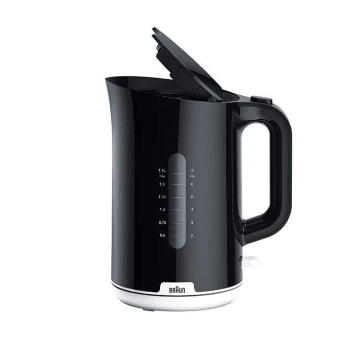 Braun WK1100BK 1.7L Kettle Breakfast Easy Filling And Fast Boiling Black | TBM Online