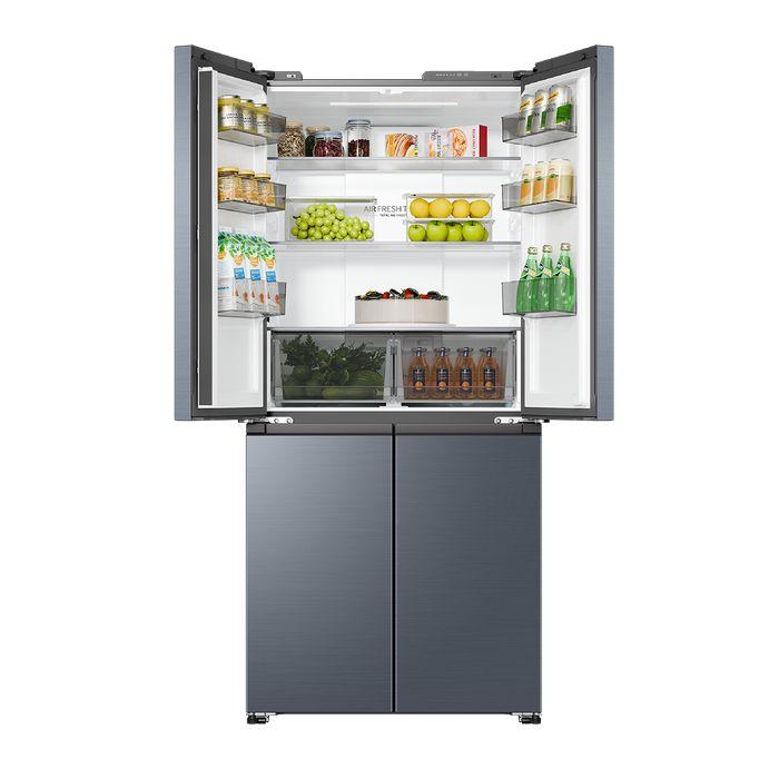 Haier G610L 4 Doors Fridge Twin Inverter Metal/Silk in Blue