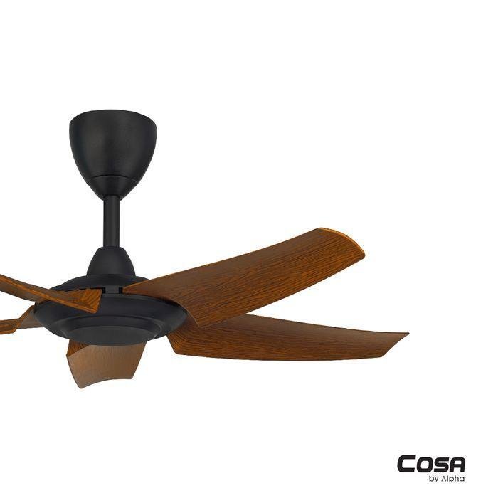 Alpha Cosa CX20-5B/40 WALNUT/MB Ceiling Fan 40" 5 Blades DC Motor Walnut/MB | TBM Online