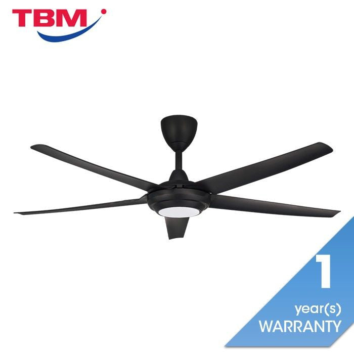 Alpha Cosa CX20 - 5B/56 LED MATT BLACK Ceiling Fan 56" 5 Blades DC Motor LED Matt Black | TBM Online