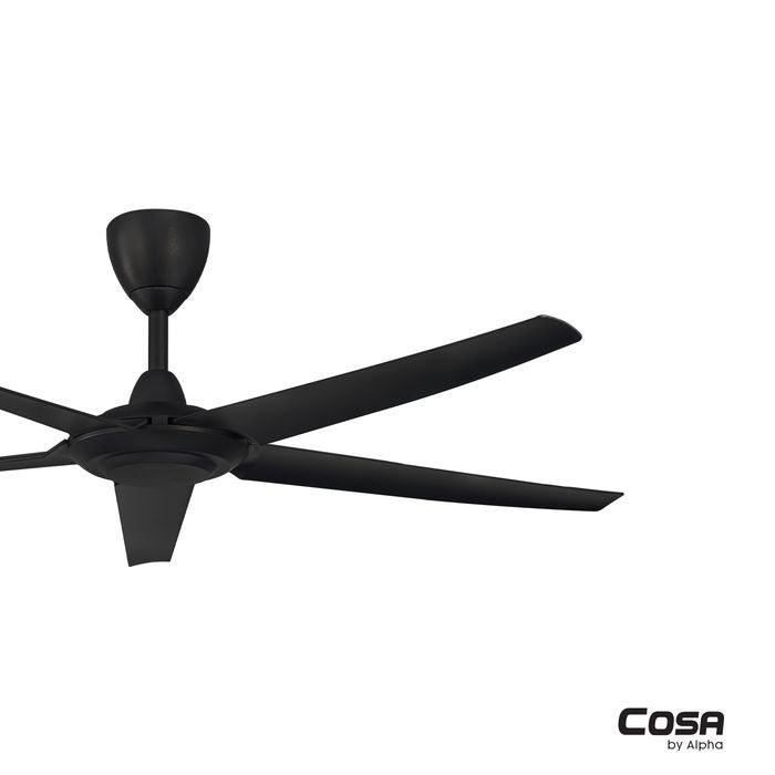 Alpha Cosa CX20 - 5B/56 MATT BLACK Ceiling Fan 56" 5 Blades DC Motor Matt Black | TBM Online