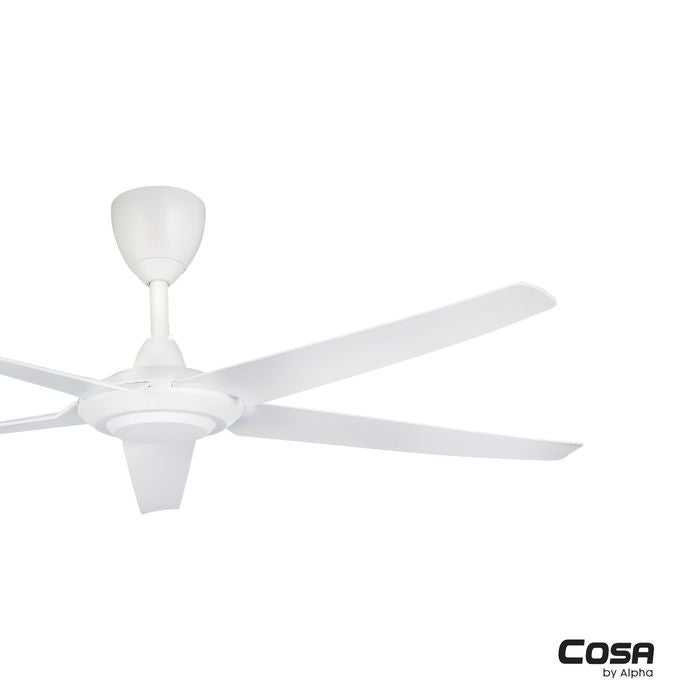 Alpha Cosa CX20 - 5B/56 MATT WHITE Ceiling Fan 56" 5 Blades DC Motor Matt White | TBM Online