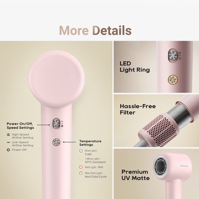 Dreame DM - GLEAM - YL Hair Gleam High Speed Hair Dryer Yellow | TBM Online