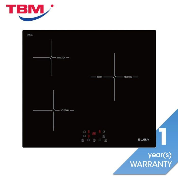 Elba EIC - S6063ST(BK) Built - In Induction Cooker Triple Cooking Zones Schott Ceran Glass | TBM Online