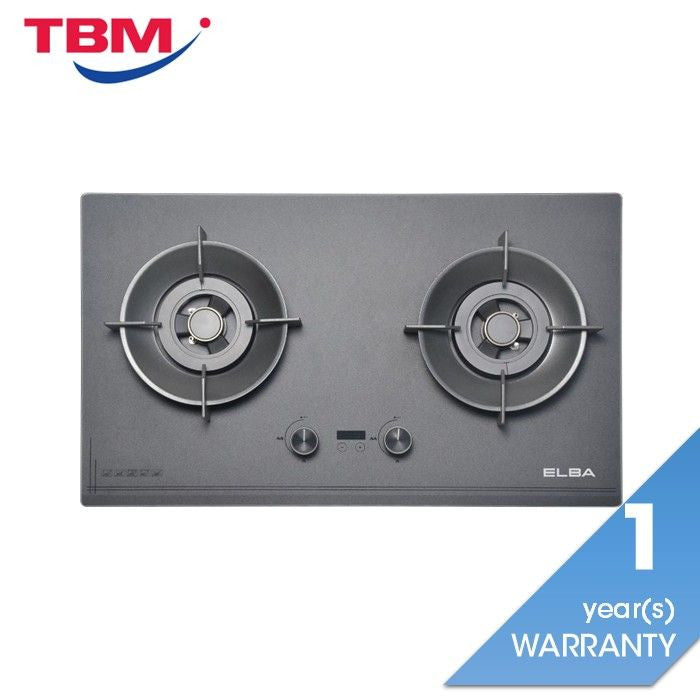 Elba EGH - Q8622D(GR) Built - In Hob 2 Burner Aphanite Hob Link Technology | TBM Online