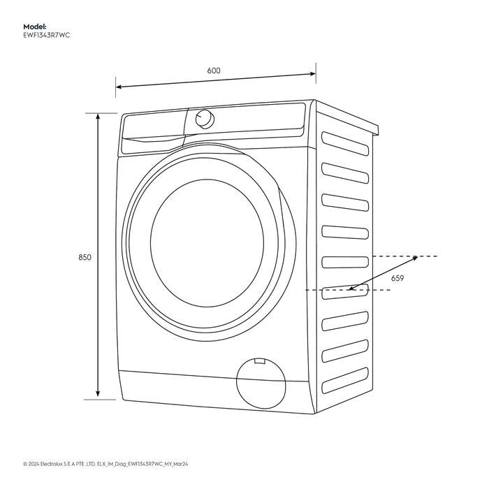 Electrolux EWF1343R7WC Front Load Washer Ultimatecare 700 13.0kg | TBM Online
