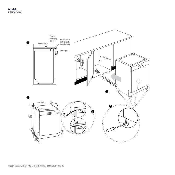 Electrolux EFF1460VSA Freestanding Dishwasher 60cm With 14 Of Place Setting | TBM Online