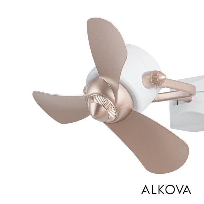 Alkova KONA WALL-3B/16 ROSE GOLD/MW 16" Ceiling Fan 3 Blades Rose Gold Matt White