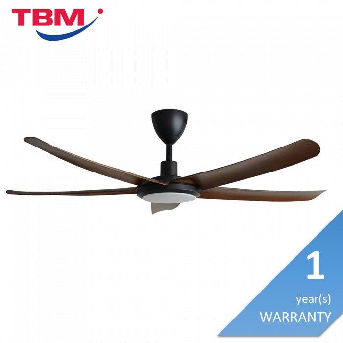 Alkova PAZION G2 5B/56 LED WALNUT/MB 56" Ceiling Fan 5 Blades LED Walnut Matt Black