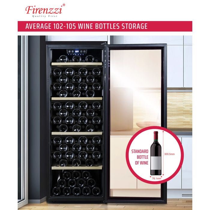 Firenzzi FWC - 3105 Wine Chiller 203L 3 Layers Anti - Condensation Tempered Glass Door | TBM Online