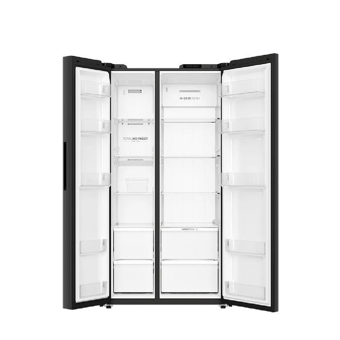 Haier G630L Side By Side Fridge Twin Inverter Multi Air Flow Metal Gemstone Blue | TBM Online