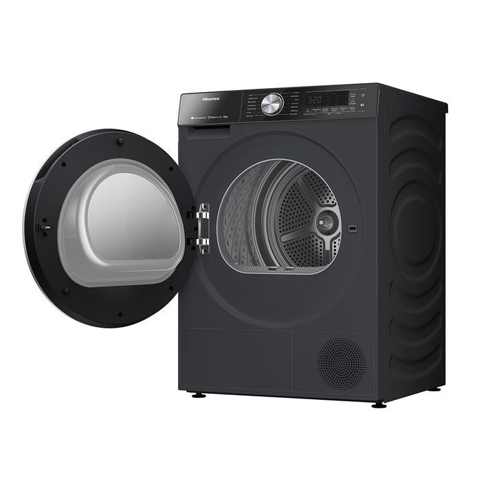 Hisense DH5S1095UB Heat Pump Dryer 10kg Stainless Steel Black | TBM Online