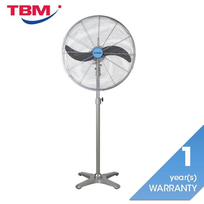 Khind SF2602 Industrial Stand Fan 26" Built-In Safety Thermal Fuse Grey | TBM Online